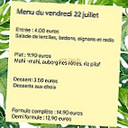 Chez Milou menu