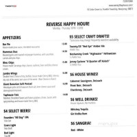 Twenty/20 Taphouse menu