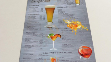 Le Glacier menu