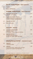 Restaurant Akropolis menu