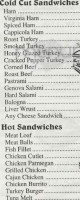 Davis Market menu