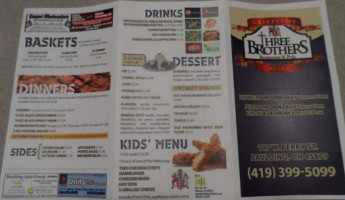 Three Brothers Restaurant menu