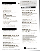 Saints Again menu