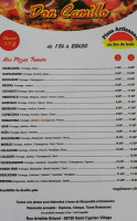 Camionette Pizza Don Camillo menu