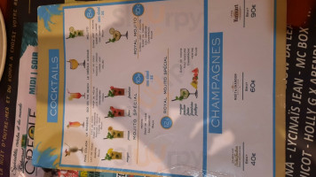 Creole Avenue menu