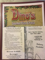 Dino&#x27;s Pizza menu