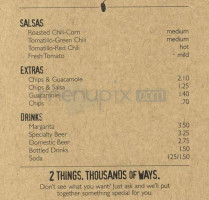 Chipotle Mexican Grill menu