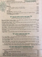 The Springs menu