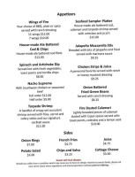 Stix Sports menu