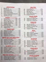 Empire China Buffet menu