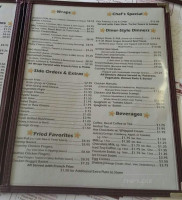 Martindale Chief Diner menu