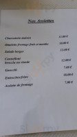 Le Refuge menu