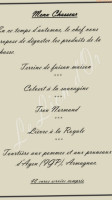 Le Lion d'Or menu