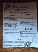 Lilo's Hawaiian Bbq menu