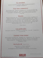 Bouillon Flers menu