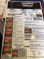 Bigfoot Grille menu