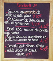 La Reserve menu