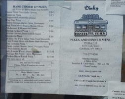 Dinky Diner menu