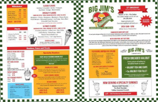 Big Jim's Drive In menu