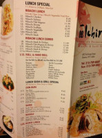 Ichiro Japanese menu