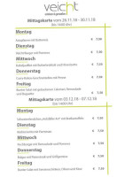 Veicht Erleben & Geniessen menu