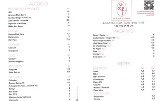 La Petite Rotonde menu