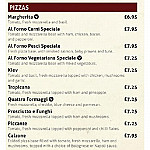 Al Forno menu