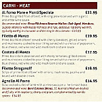 Al Forno menu