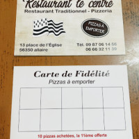 Le Centre menu