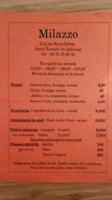 Le Milazzo menu