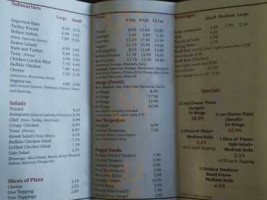 Adirondack Pizzeria menu