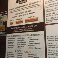 Cheba Hut Toasted Subs menu