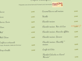 Chez Jeanne menu