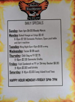 Runt's Roadhouse menu