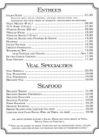 Yanuzzi's menu