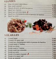 Le Palais D'asie menu