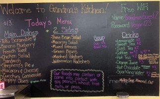 Grandma's Kitchen menu