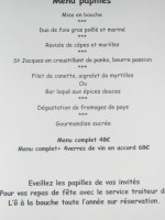 Le L'o A La Bouche menu