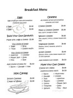 Sugar Maple Cafe menu