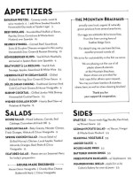 Mountain Brauhaus menu