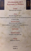 Pizzeria La Rustica menu