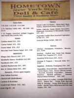 Hometown Deli Pizzeria menu