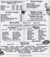 Dairy Queen Grill Chill menu