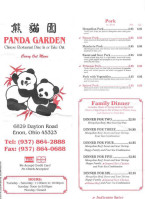 Panda Garden menu