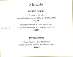 Maison Jeunet menu