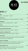 May Asian Bistro menu