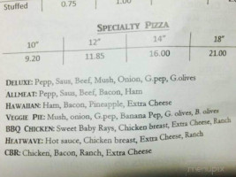 Mr. Cheezy's menu