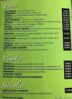 La Terr' Asandra menu