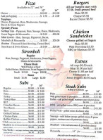 Pop's Place menu