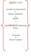 Auberge Du Pont Jeanne Rose menu